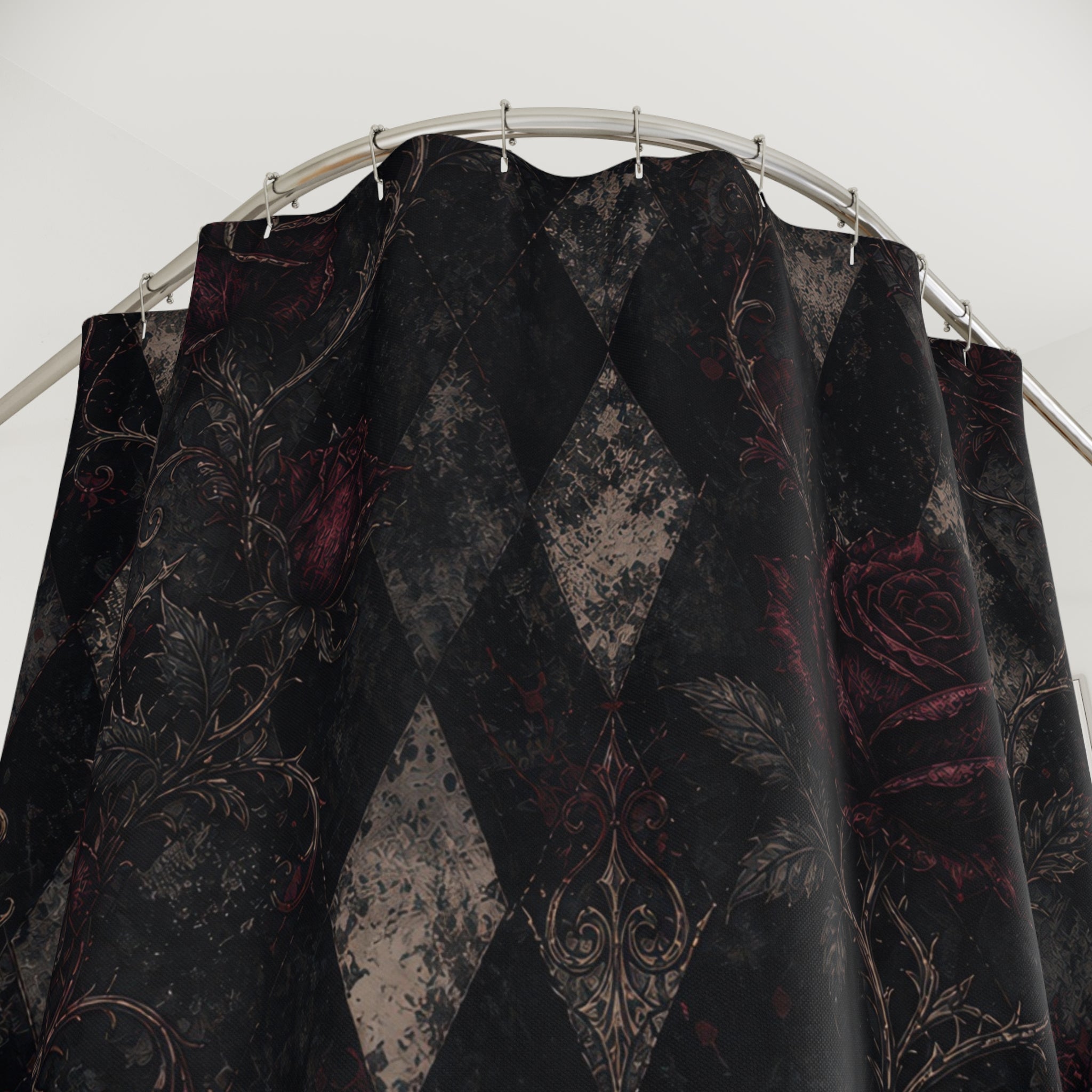 Gothic Harlequin Diamond Shower Curtain