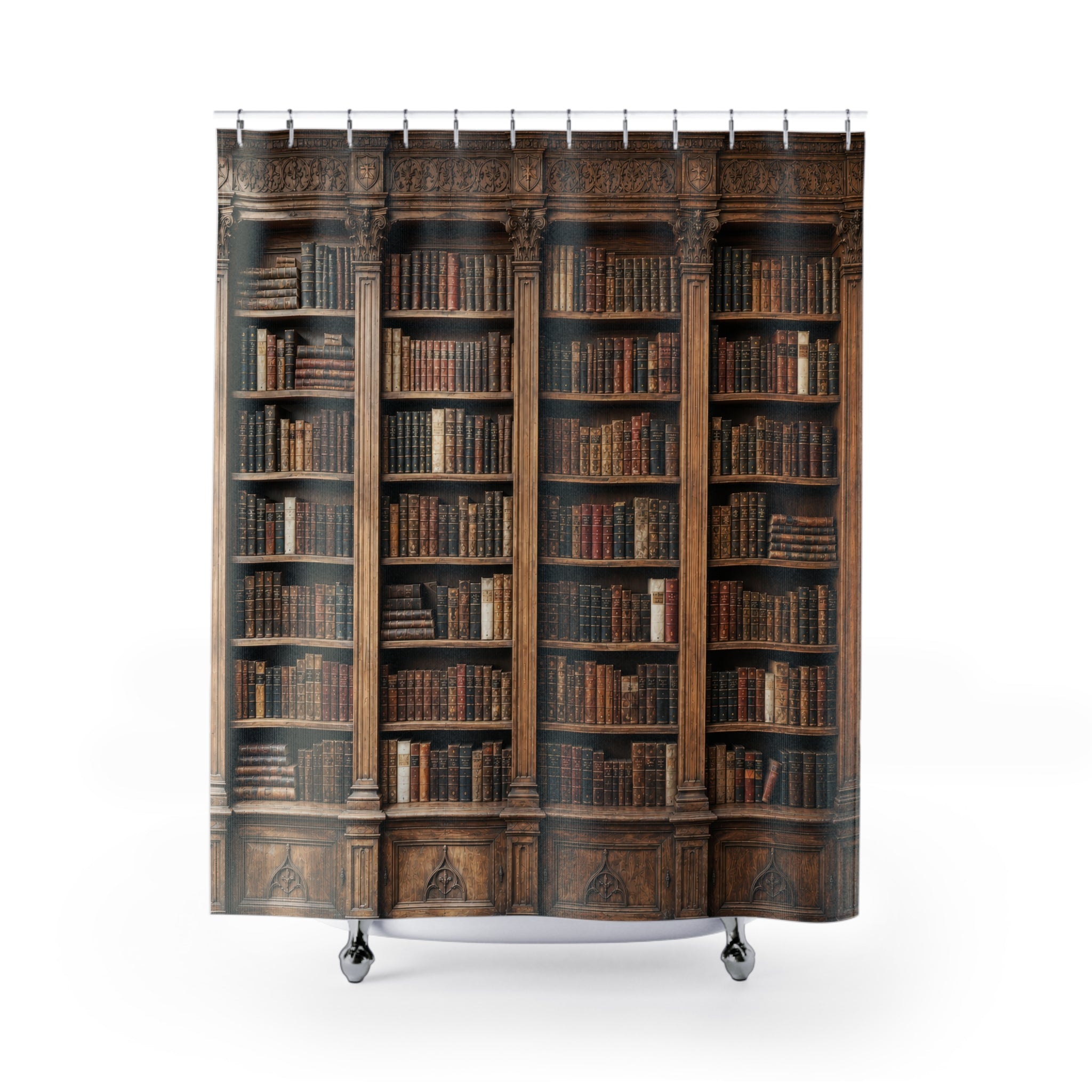 Vintage Library Shower Curtain