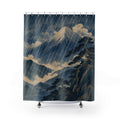 Torrential Rain Mountain Print Shower Curtain