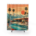 Palm Springs Shower Curtain: Desert Pool