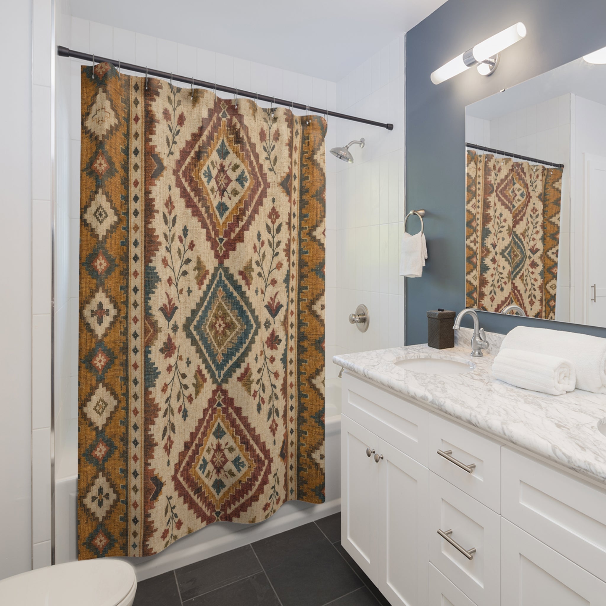 Vintage Southwestern Boho Shower Curtain