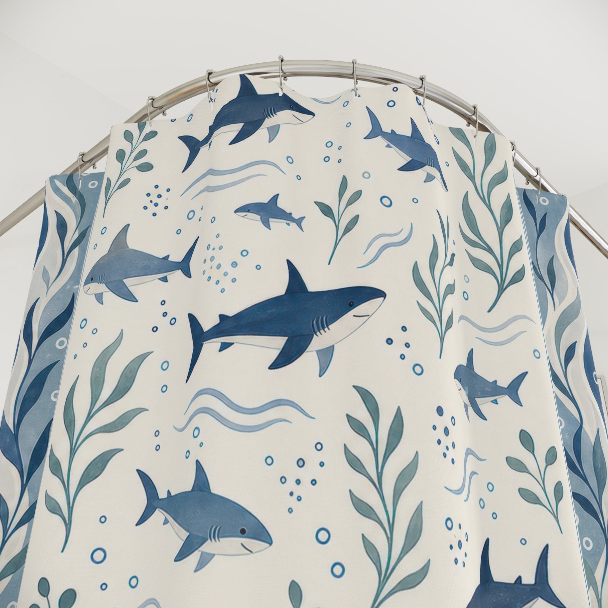 Ocean Shark Shower Curtain: Ocean Shower Curtain