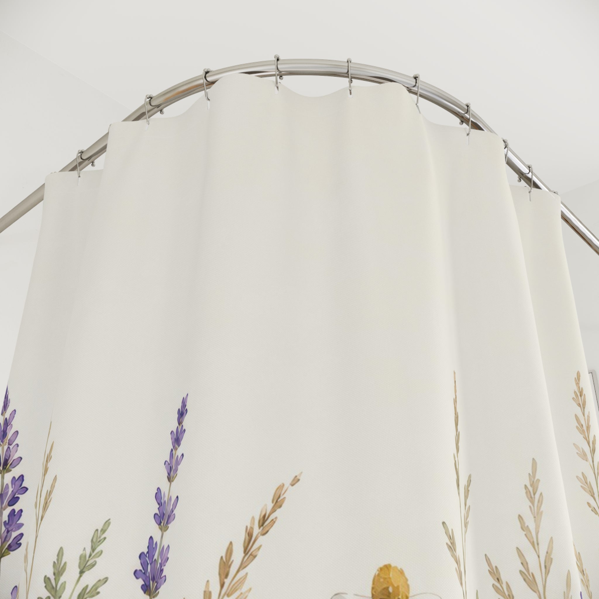 Purple Pink Wildflower Meadow Shower Curtain