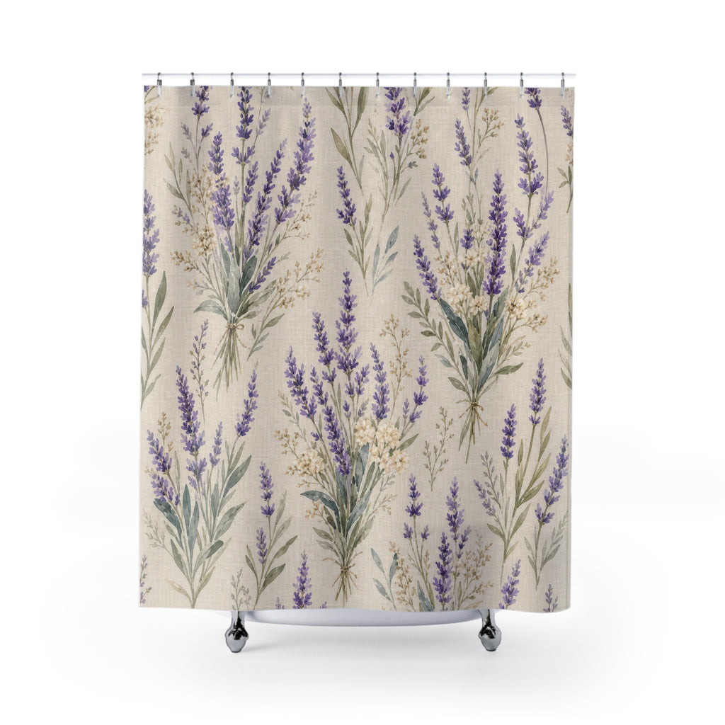 French Country Herb Botanical Shower Curtain
