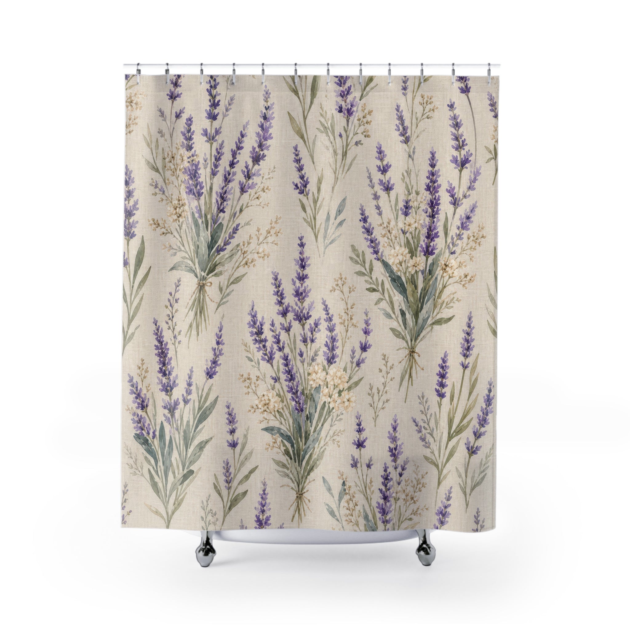 French Country Herb Botanical Shower Curtain