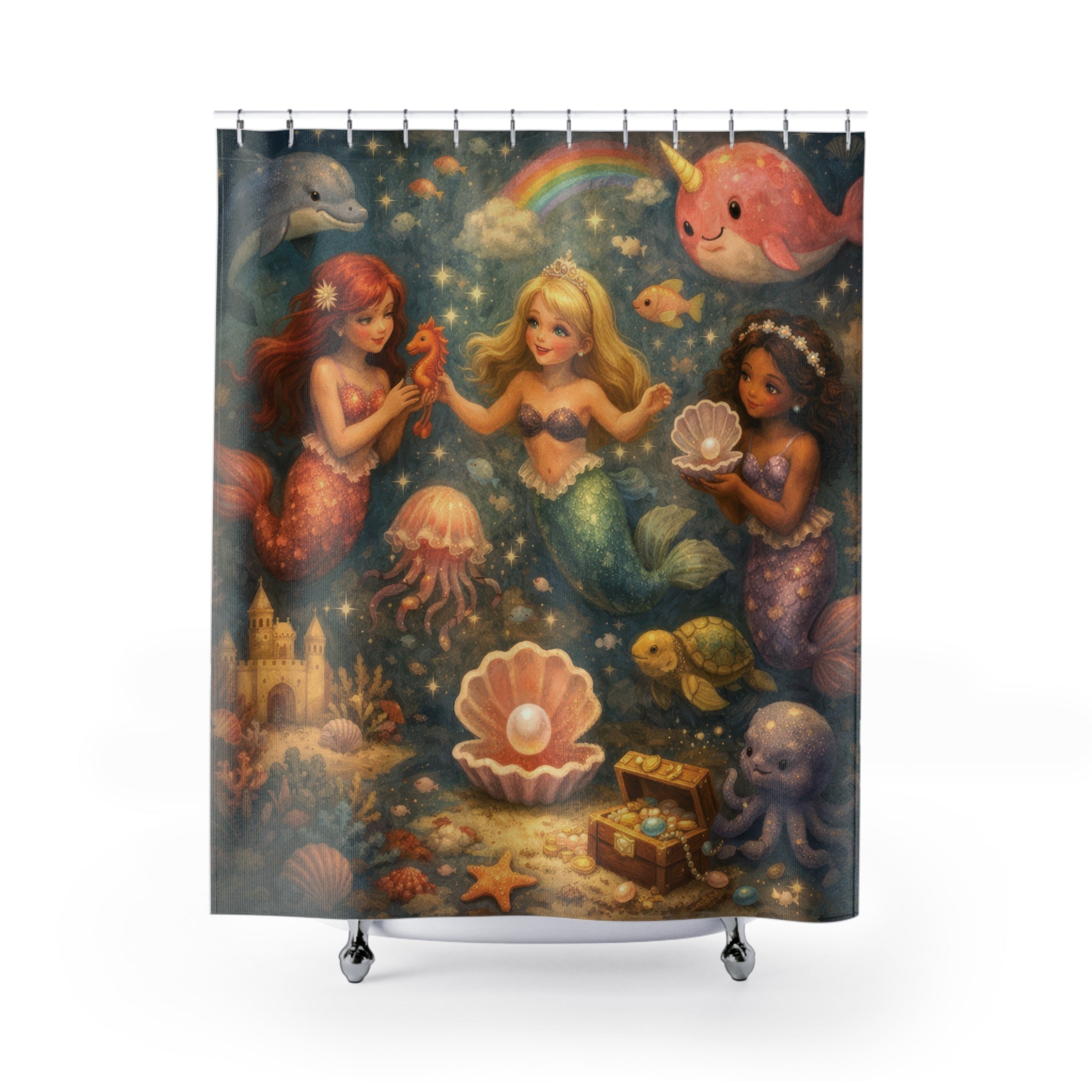 Mystical Mermaid Shower Curtain — Ocean Fantasy