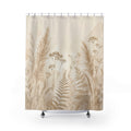 Beige Pampas Fern Wildflower Shower Curtain