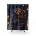 Anime Tanuki Lantern Courier Shower Curtain
