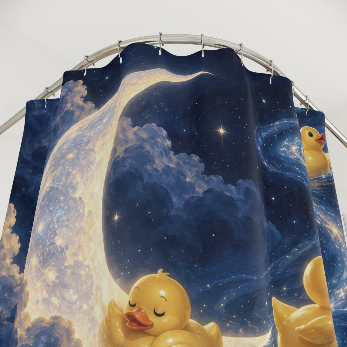 Rubber Duck Shower Curtain – Midnight Moon