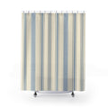 Porcelain Blue Double Line Shower Curtain