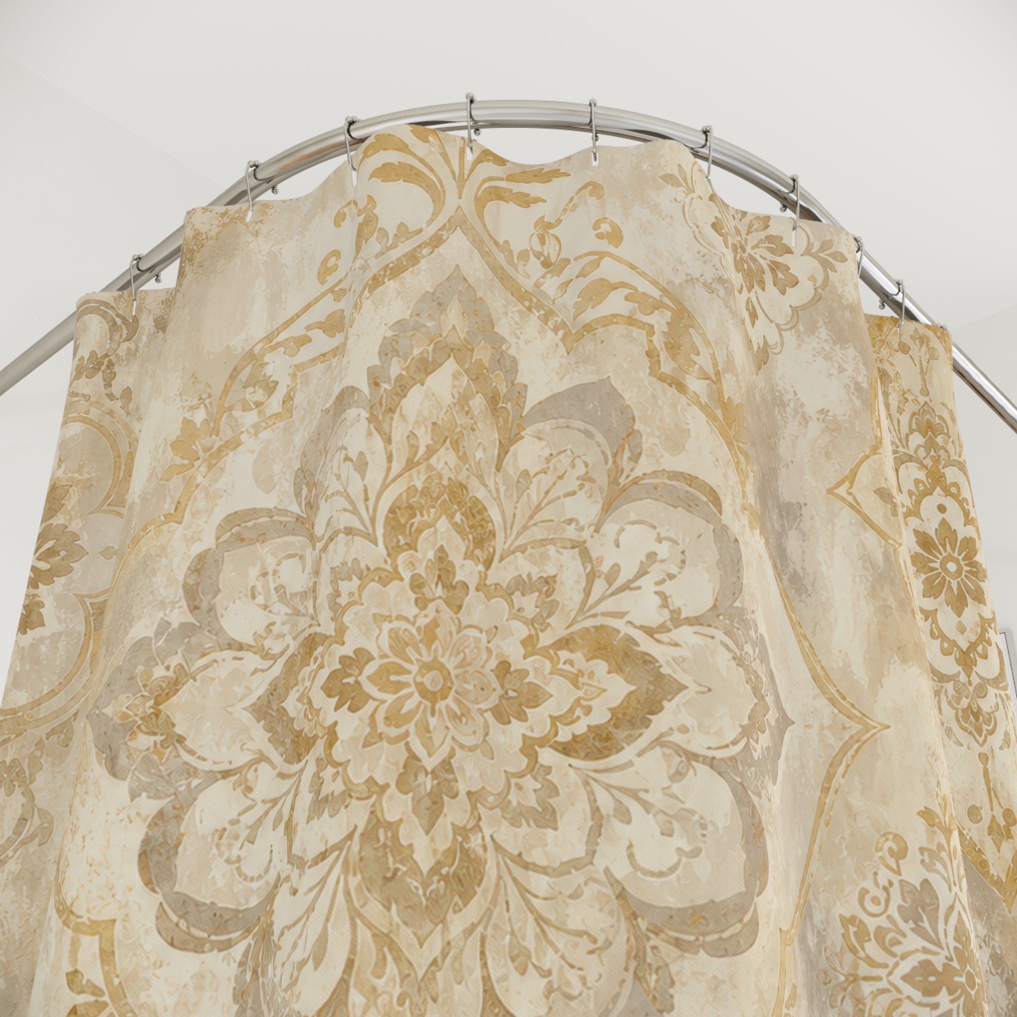 Beige Vintage Shower Curtain