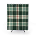 Green Plaid Shower Curtain: Forest Tartan Buffalo