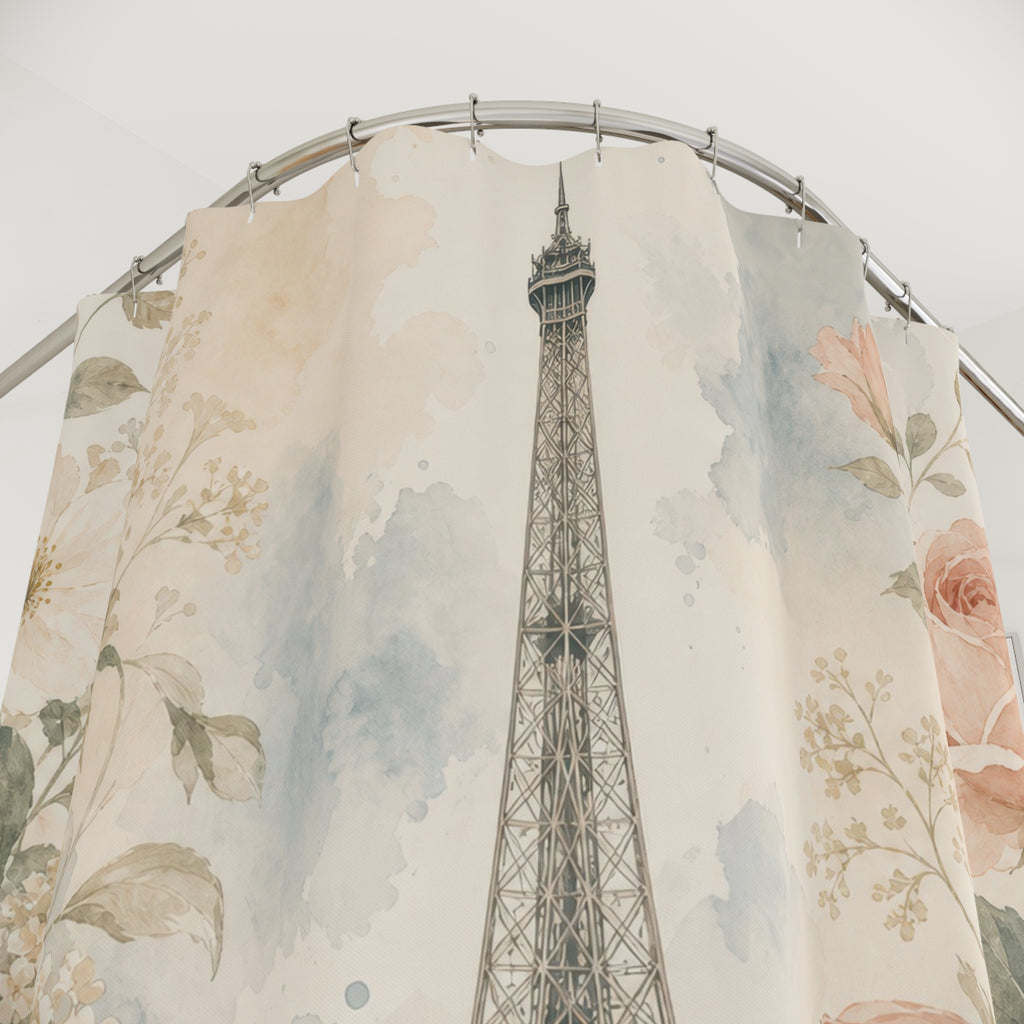 French Floral Paris Shower Curtain