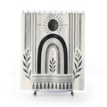 Boho Shower Curtain: Black White Shower Curtain: Black White S