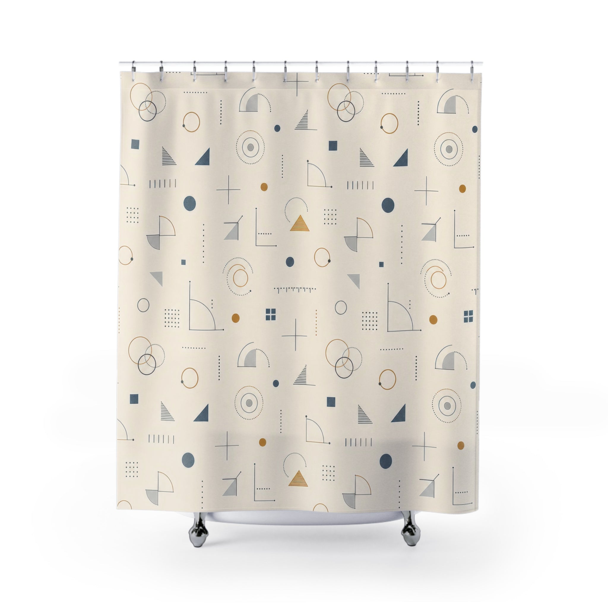 Geometric Math Abstract Shower Curtain: Geometric Math Shower