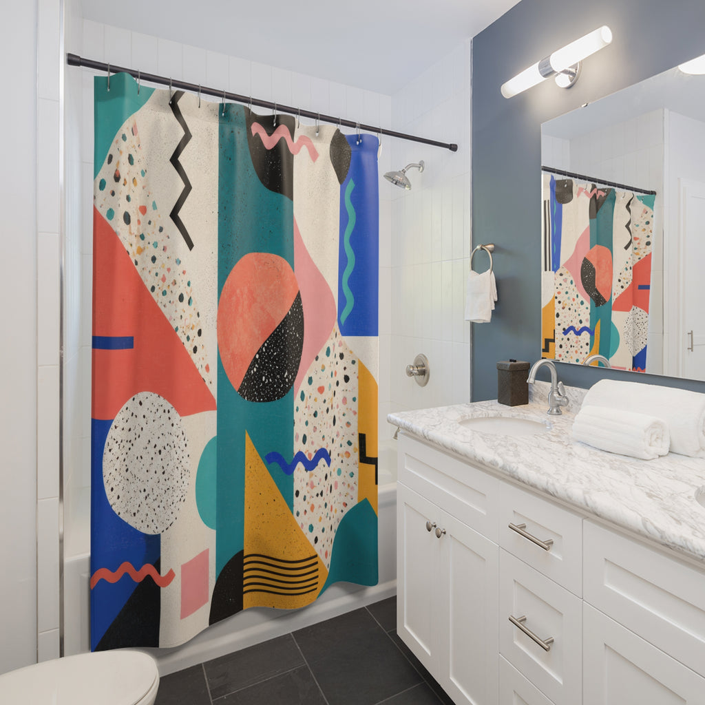 80s Statement Shower Curtain