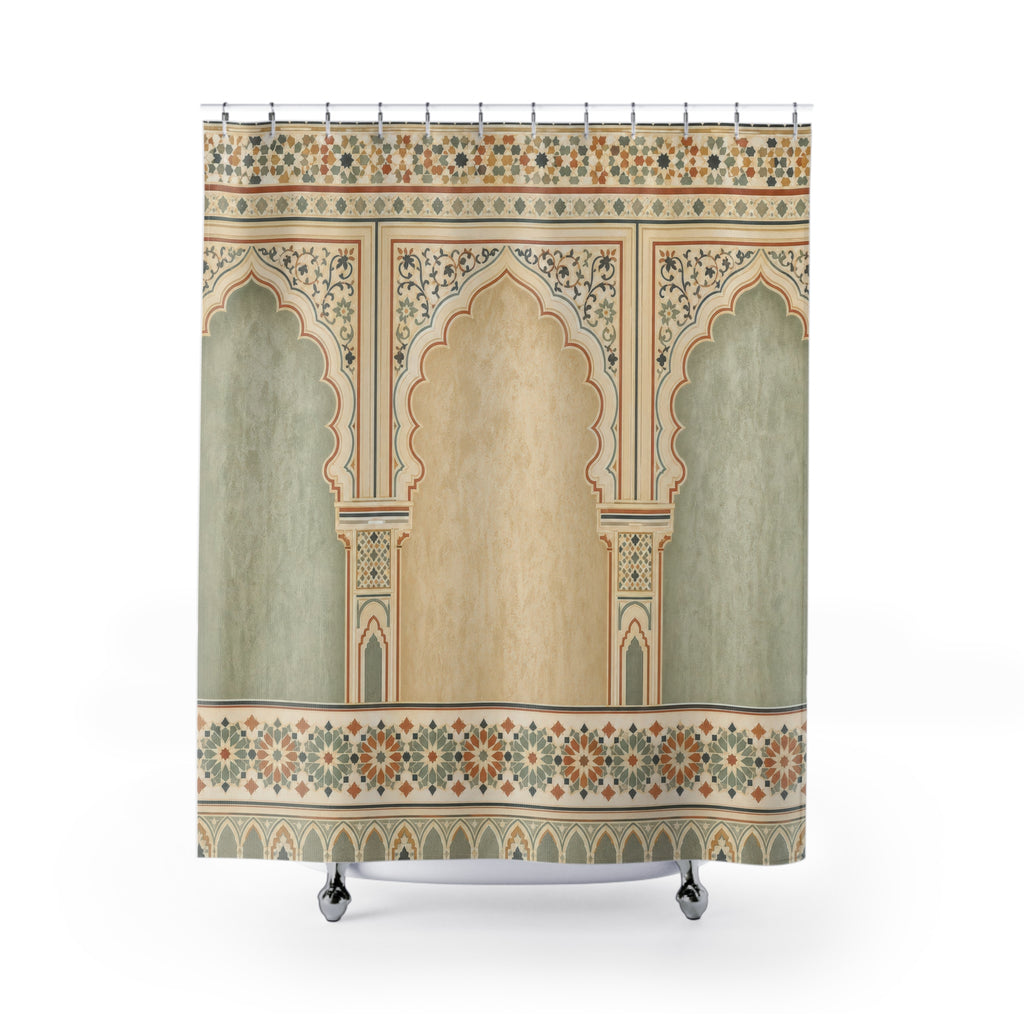 Sage Tile Shower Curtain