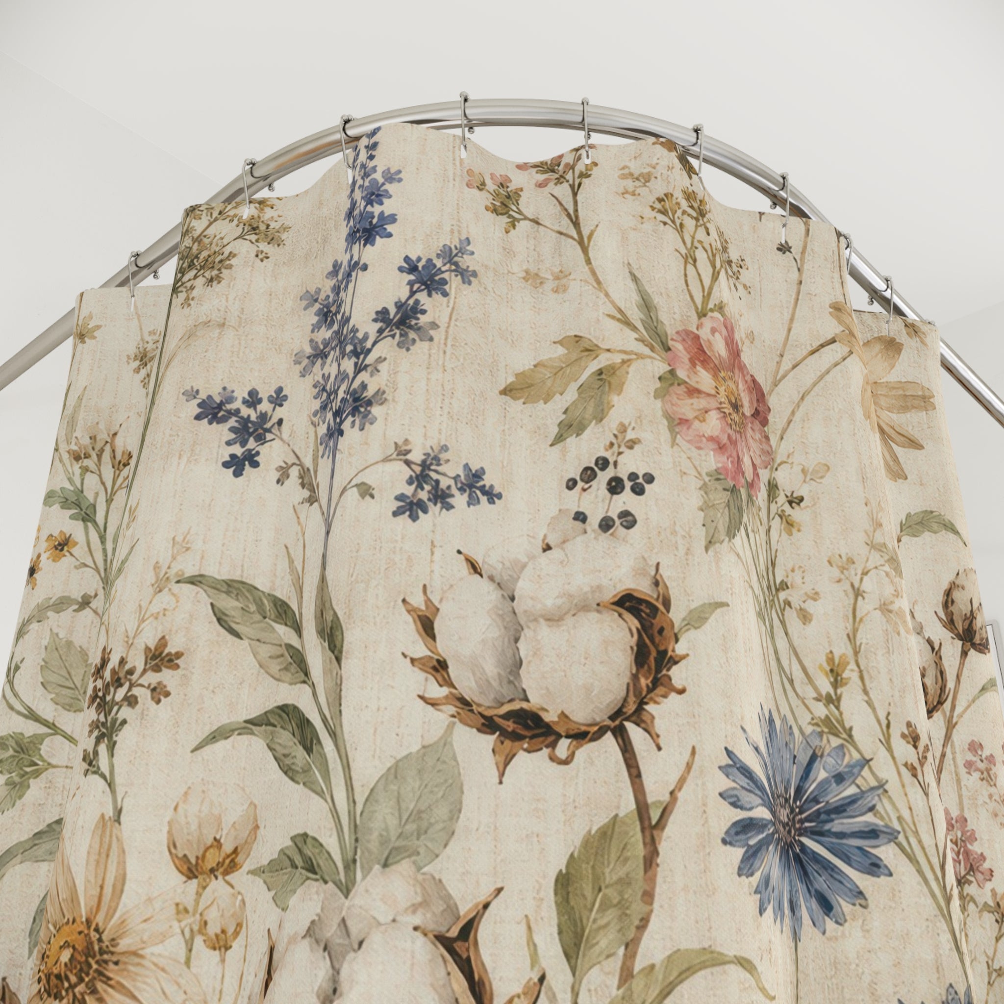 Farmhouse Floral Shower Curtain
