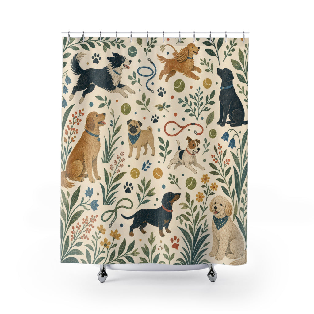 Pet Bathroom Decor Shower Curtain