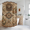 Western Floral Shower Curtain – Desert Ranch Beige