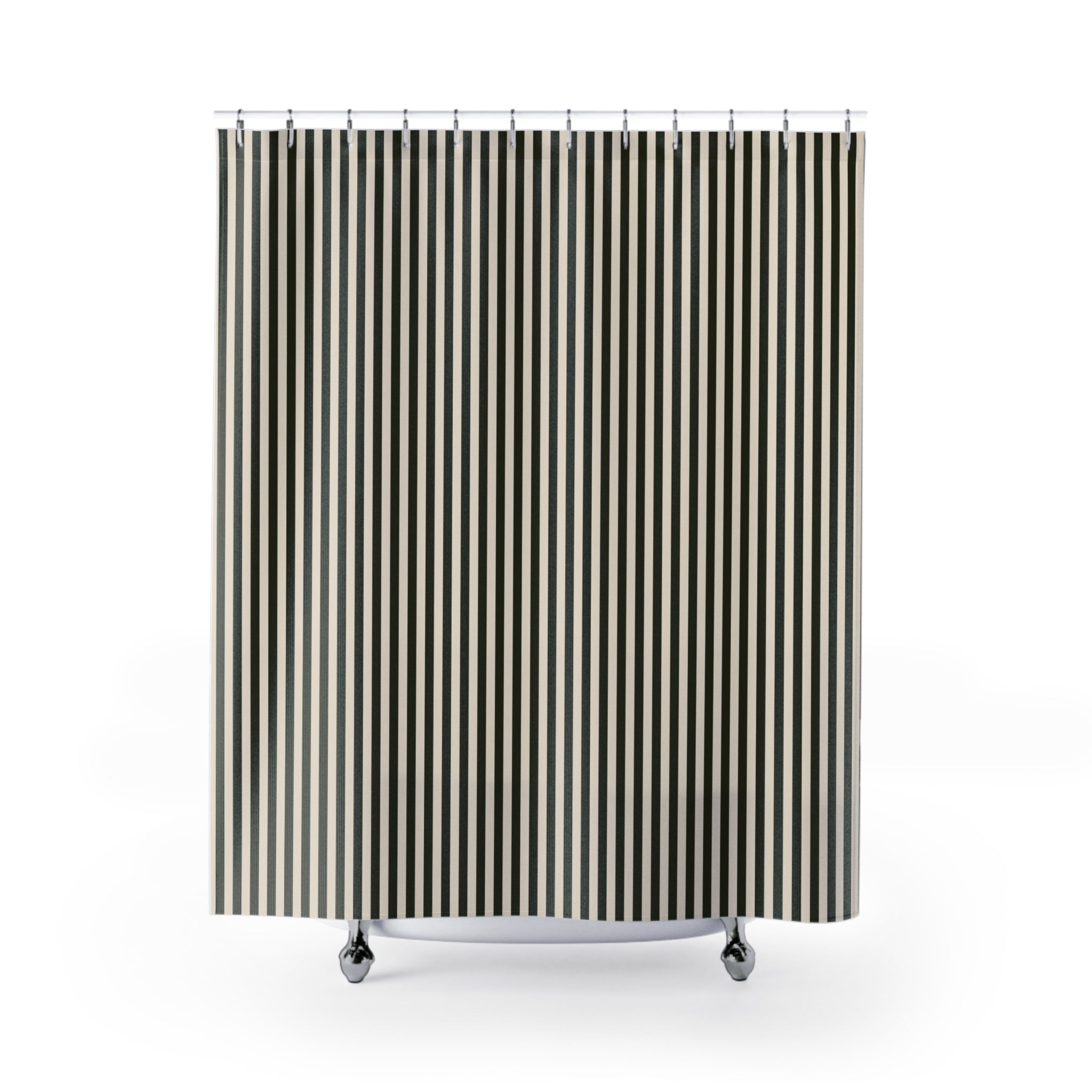 Olive Cabana Stripe Shower Curtain