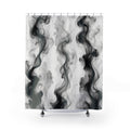 Black White Smoke Ink Shower Curtain