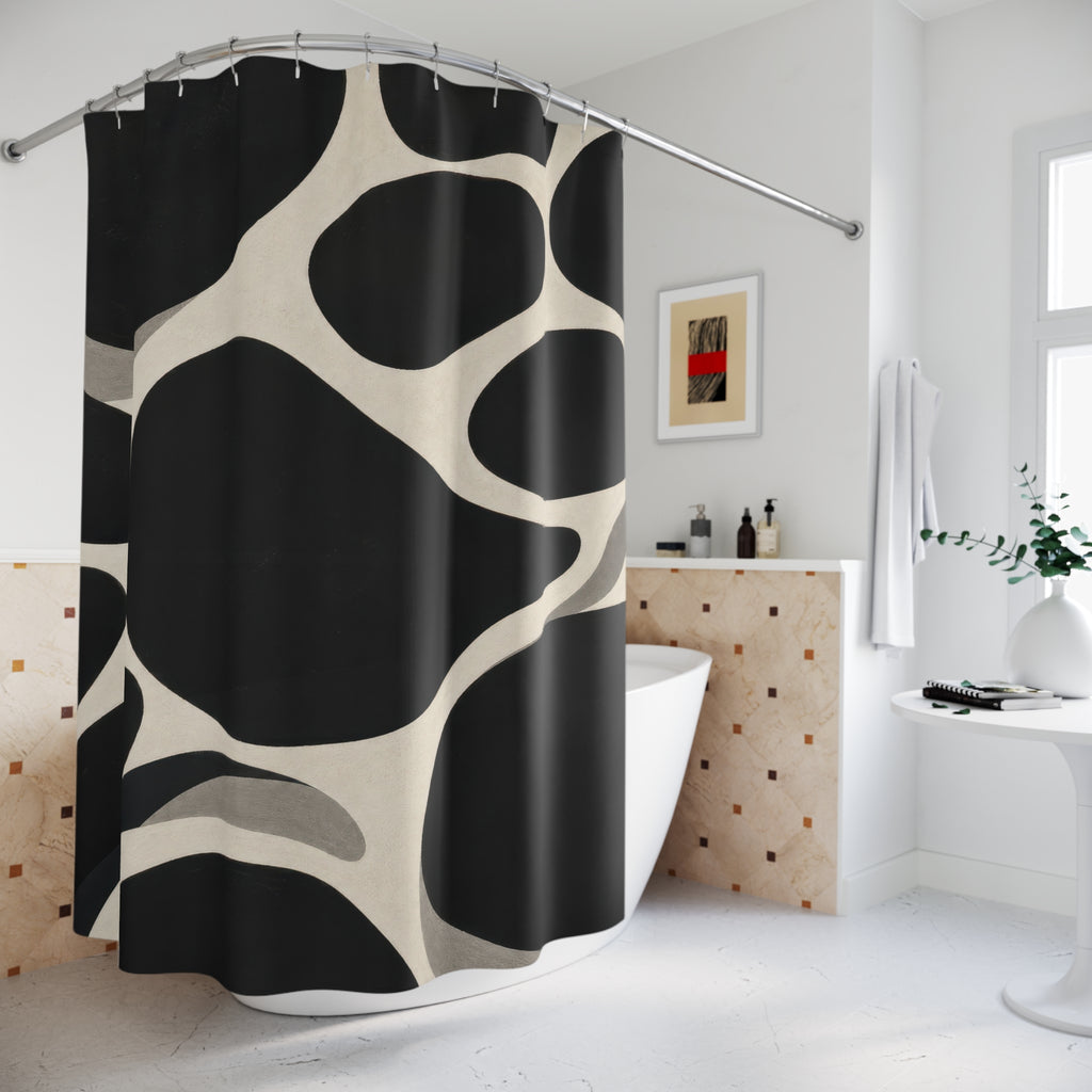 Black Ivory Organic Pebble Shower Curtain