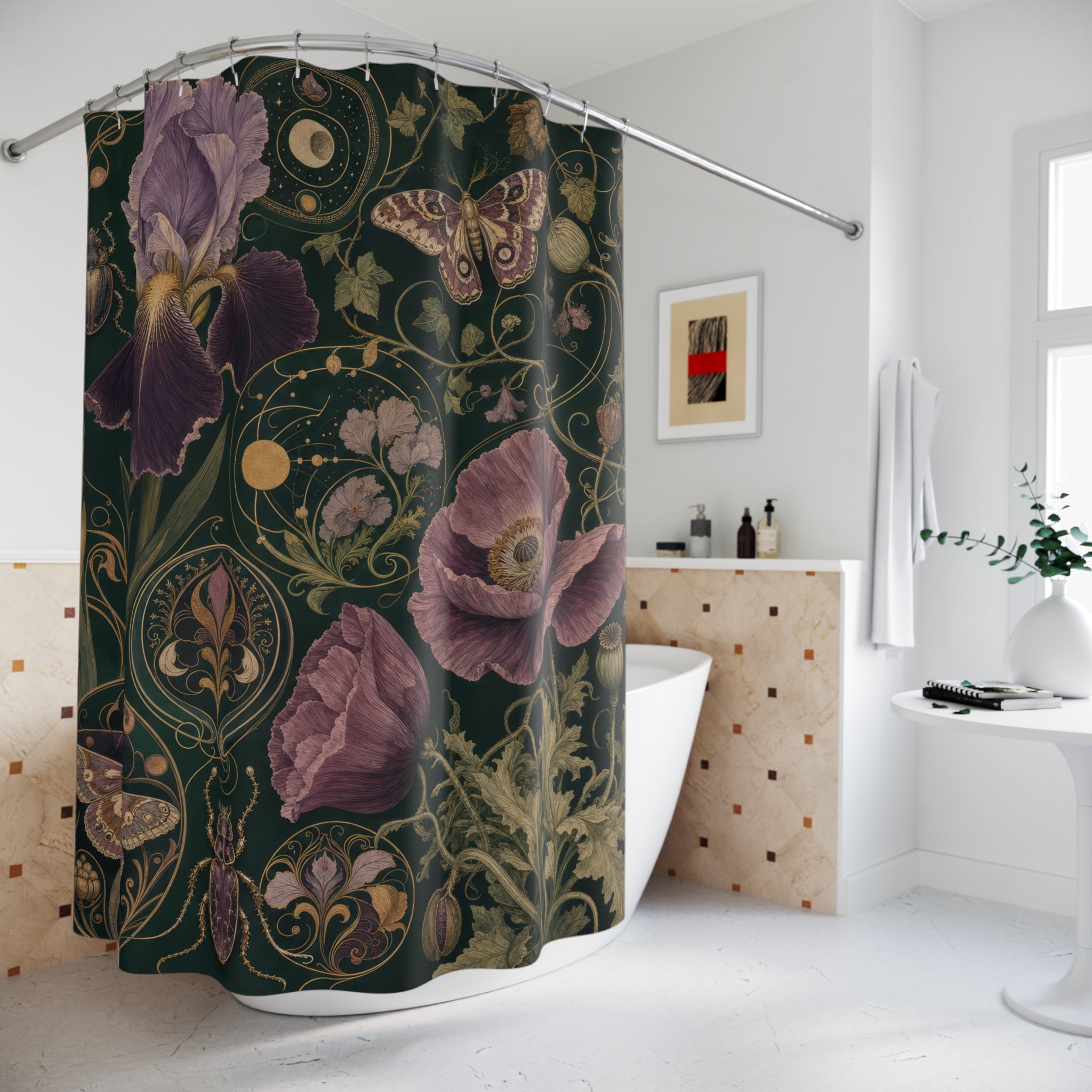 Art Nouveau Botanical Museum Shower Curtain