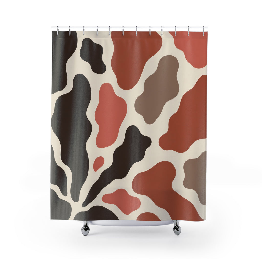 Terracotta & Cocoa Cowhide Shower Curtain