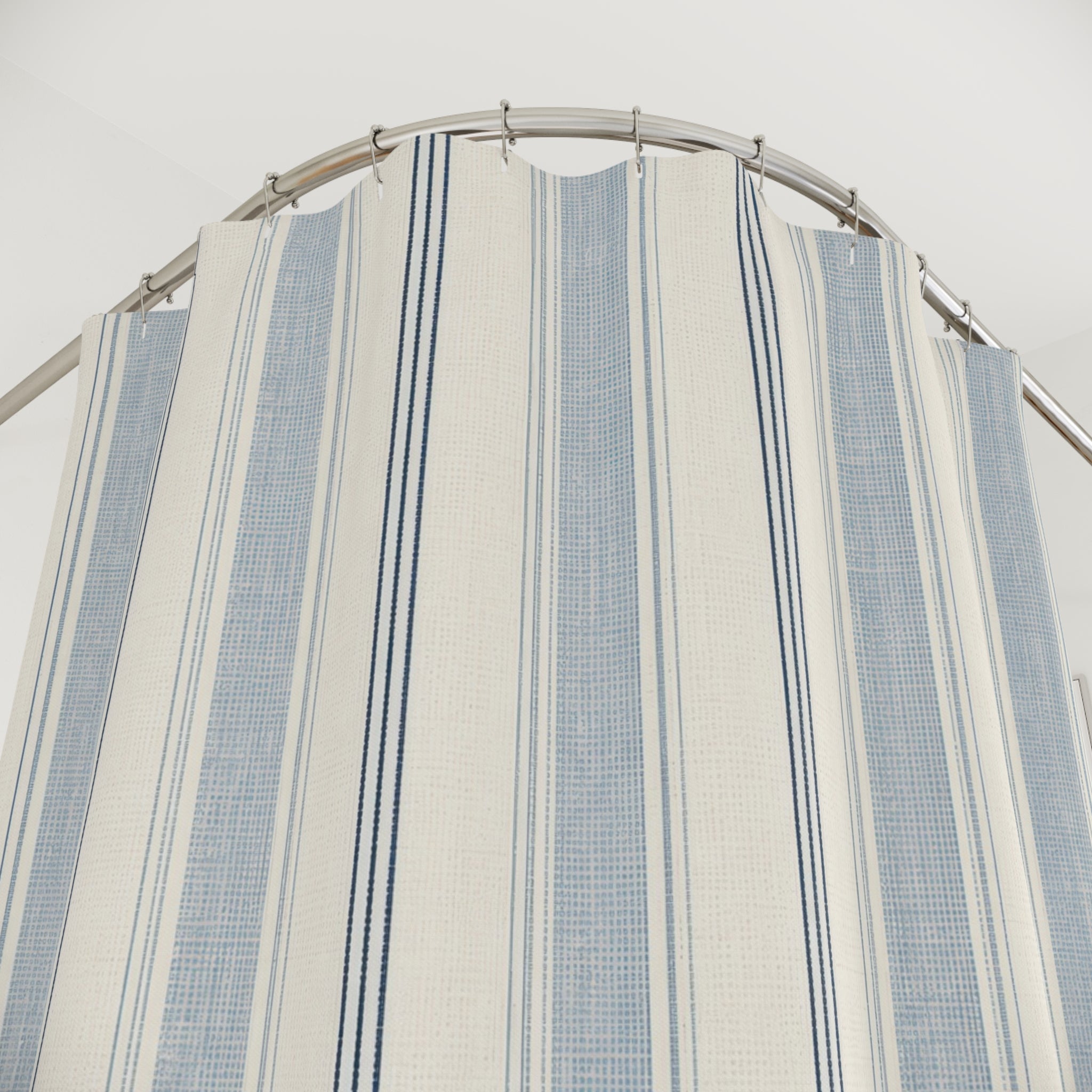 Blue Striped Shower Curtain