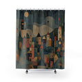 Rainy City Landscape Print Shower Curtain