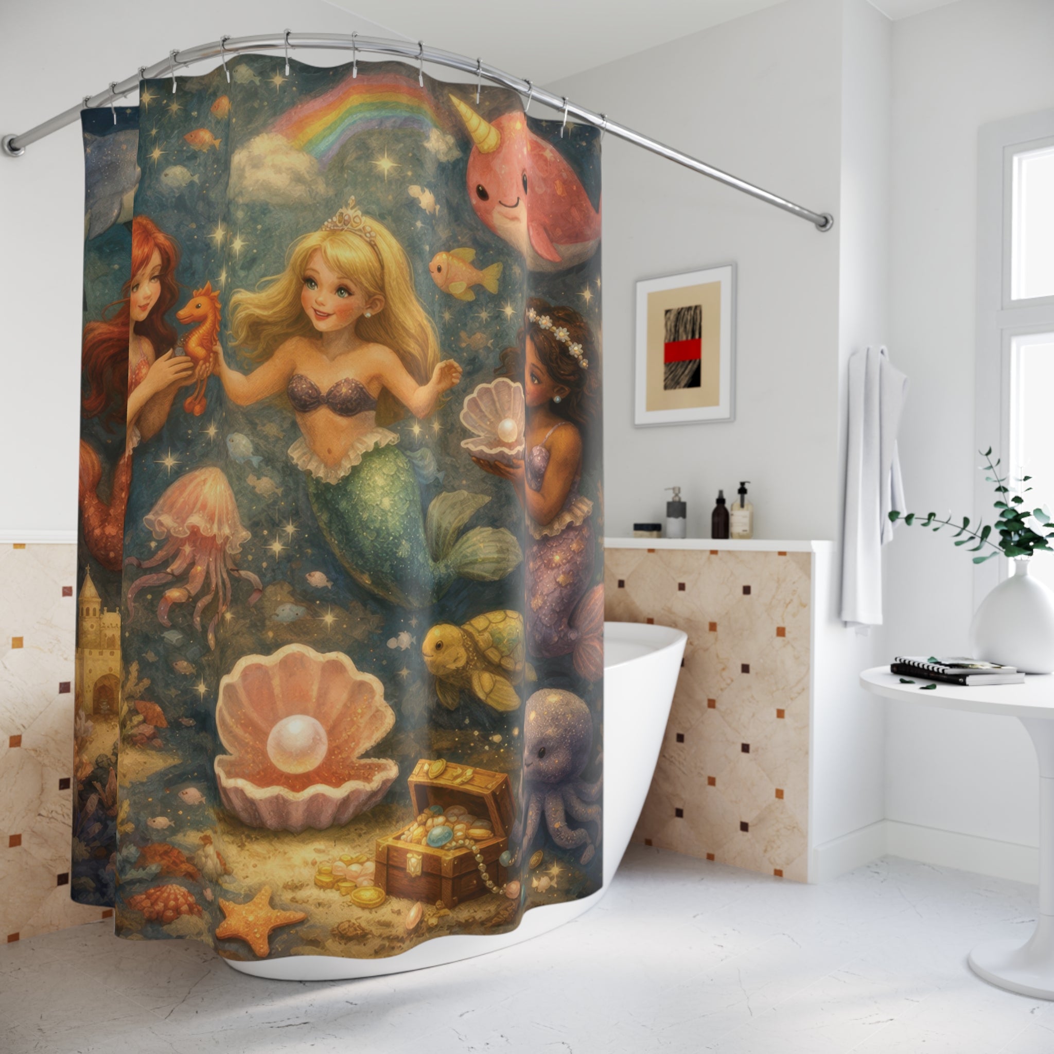 Mystical Mermaid Shower Curtain — Ocean Fantasy