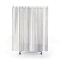 Gray Beige Watercolor Pinstripe Shower Curtain
