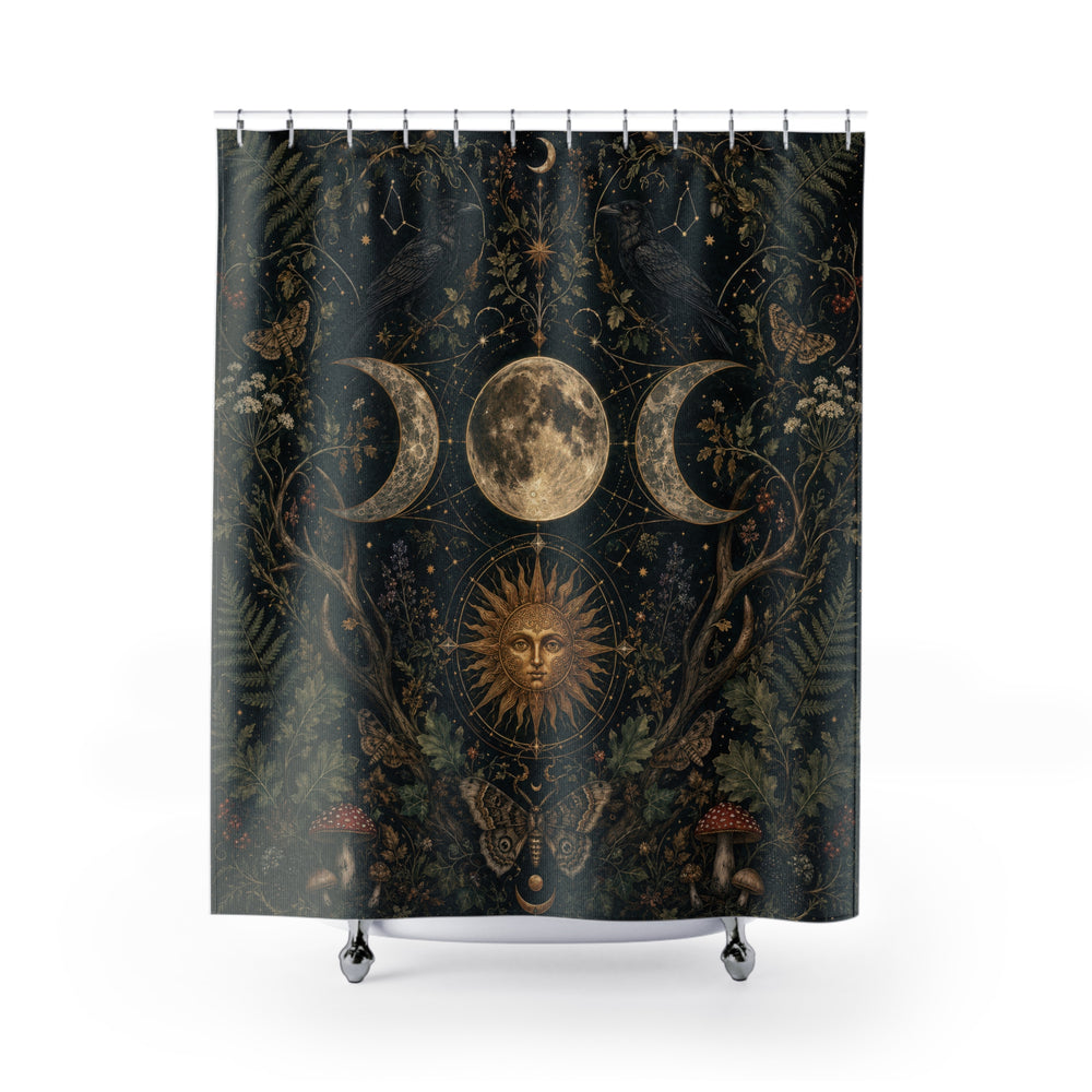 Pagan Shower Curtain: Triple Moon