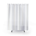 Sparse Gray Beige Vertical Line Shower Curtain
