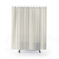 Ivory Grey Pinstripe Shower Curtain