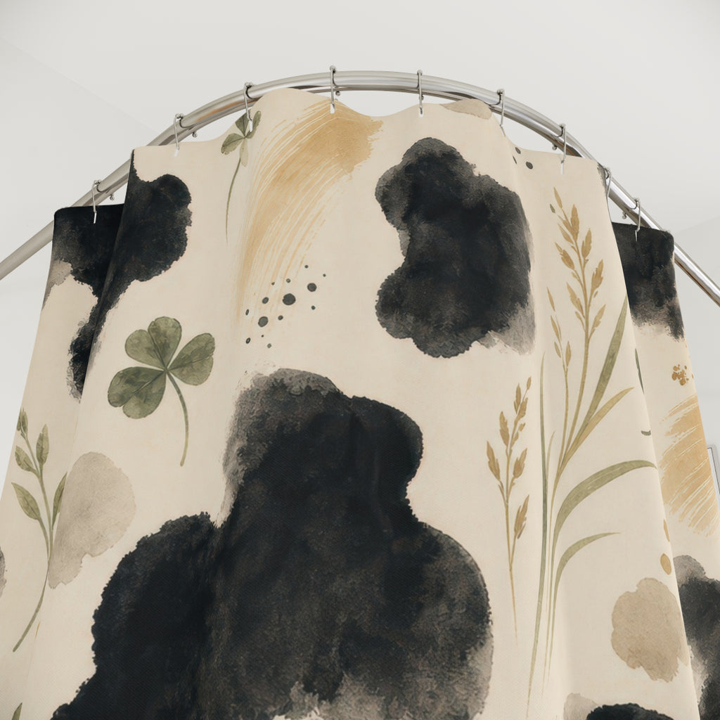 Cow Print Farmhouse Shower Curtain: Cow Print Shower Curtain