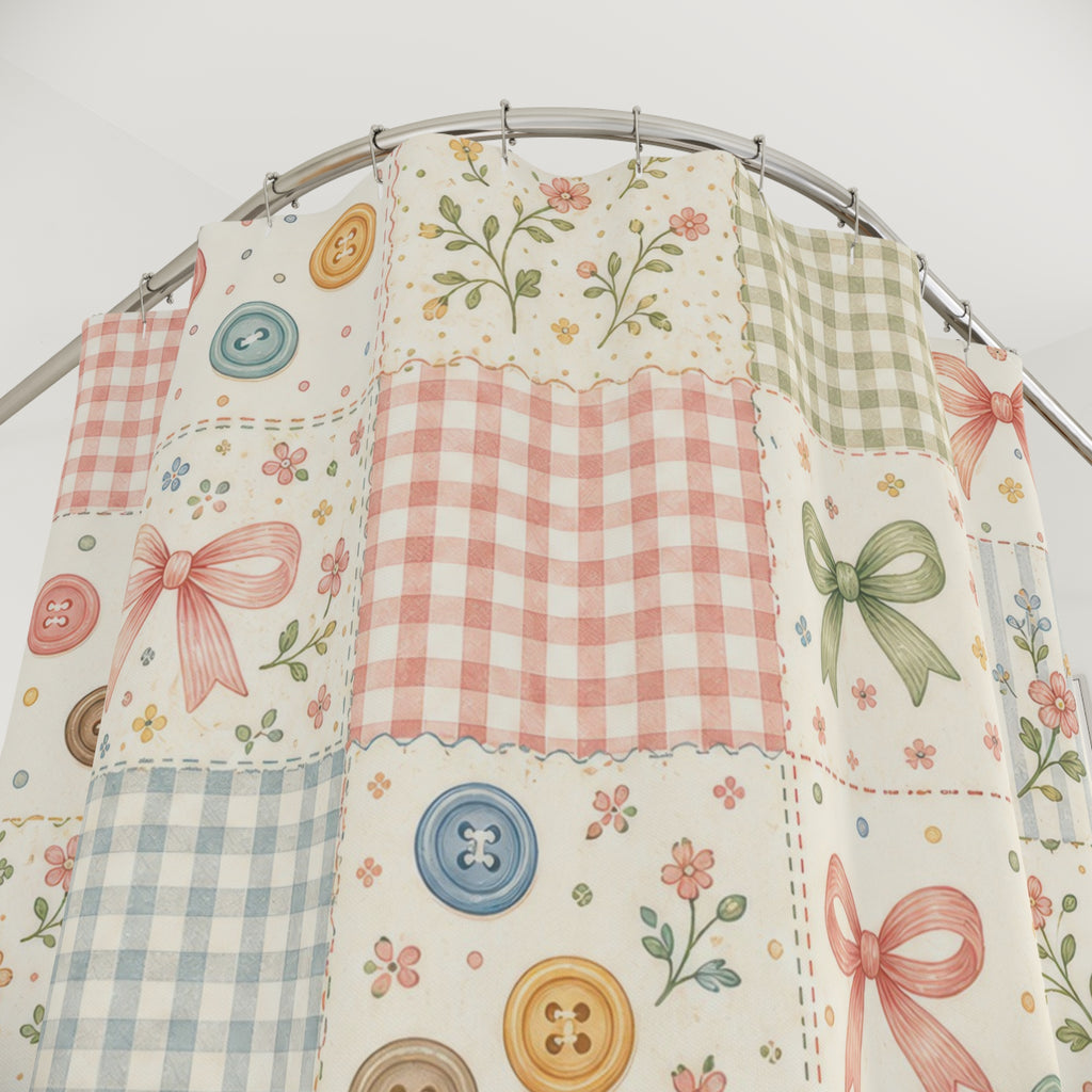 Pastel Patchwork Cute Shower Curtain