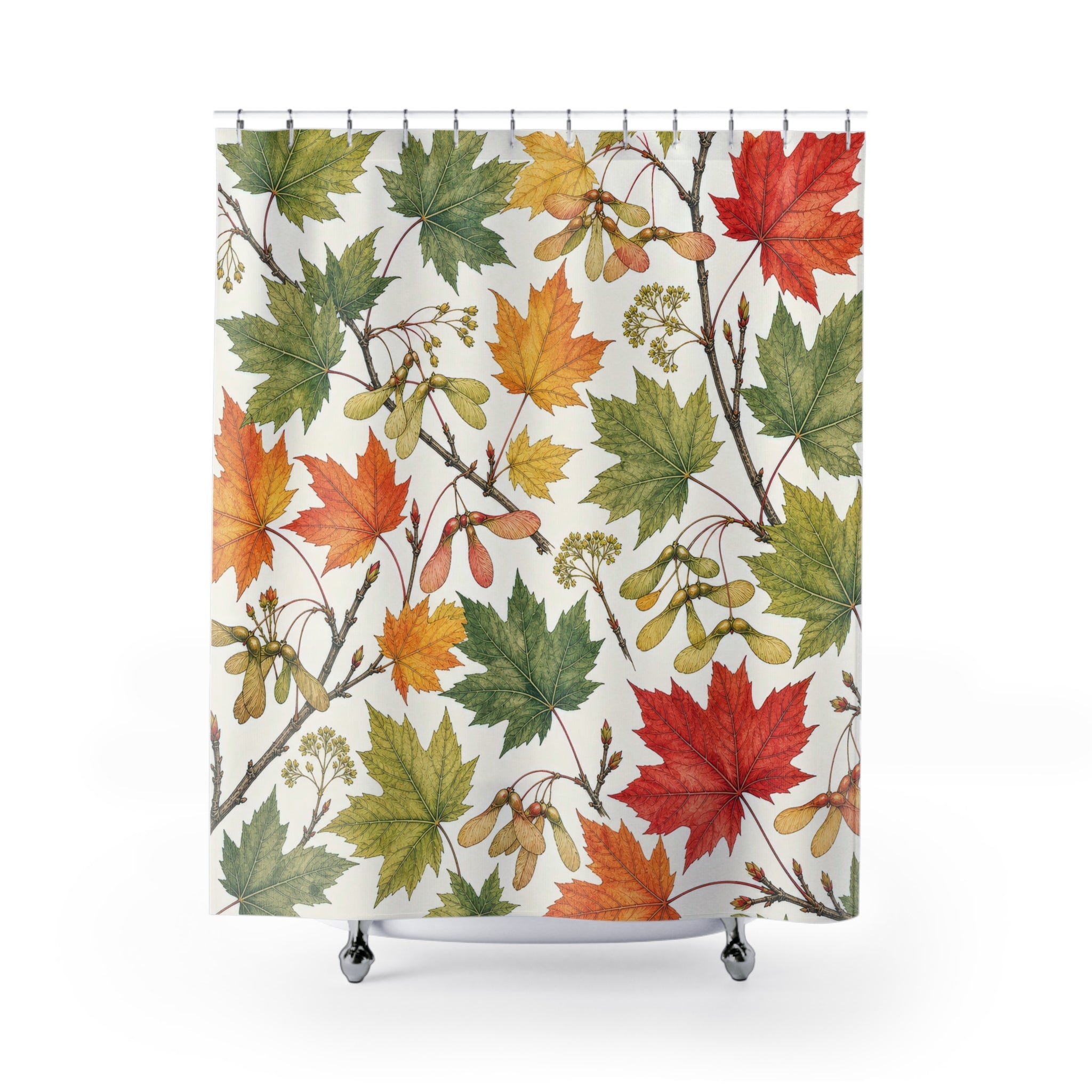 Maple Leaf Botanical Shower Curtain