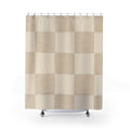 Soft Checkerboard Shower Curtain