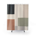 Sage Terracotta Color Block Shower Curtain
