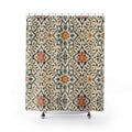 Blue Terracotta Moroccan Tile Shower Curtain