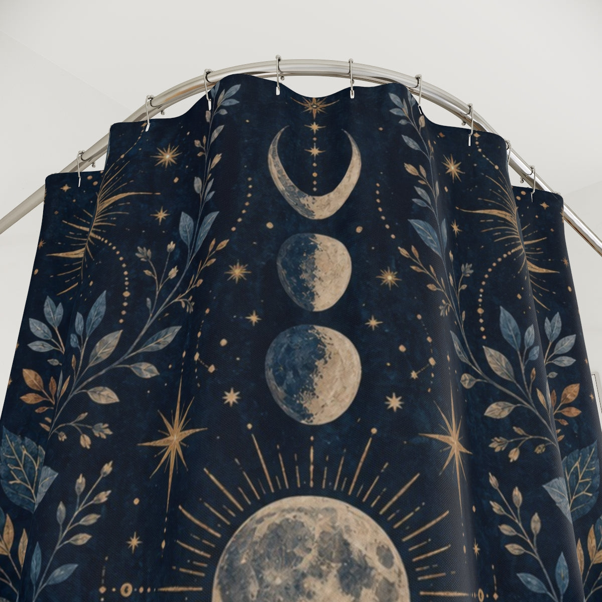 Indigo Celestial Shower Curtain