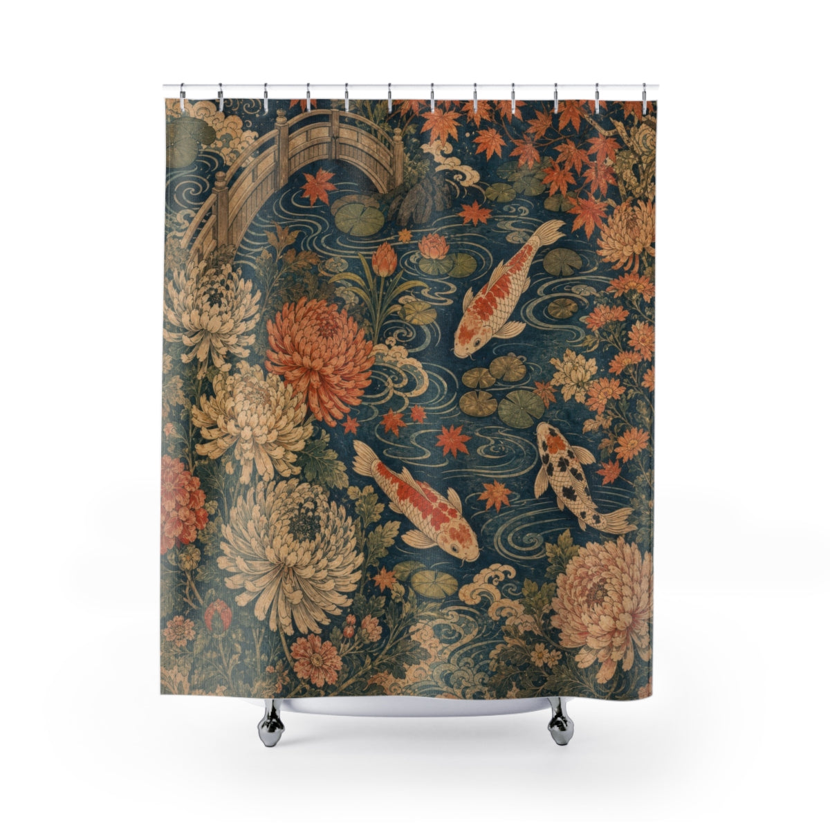Japanese Koi Garden Shower Curtain