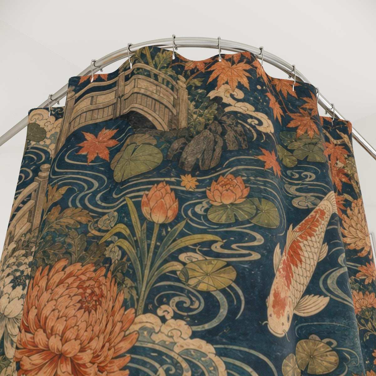 Japanese Koi Garden Shower Curtain